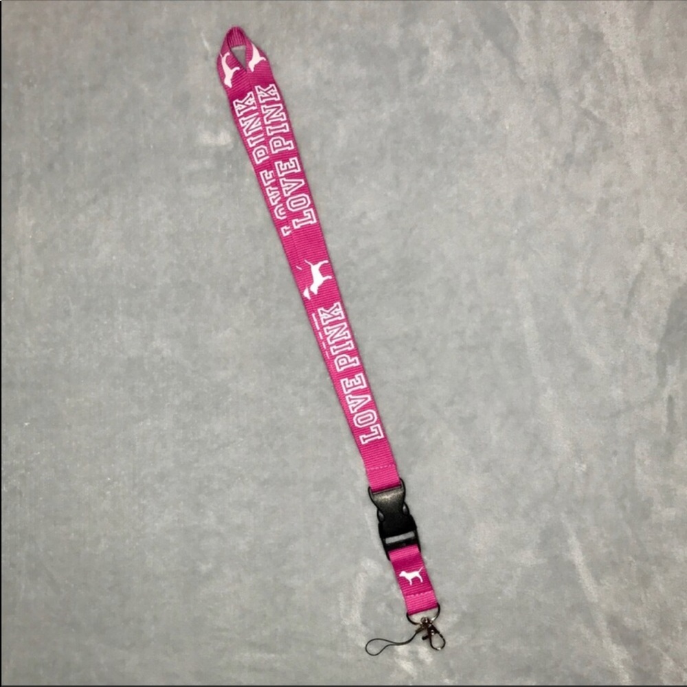🔥SALE🔥VS PINK Lanyard- Pink with White Graphics